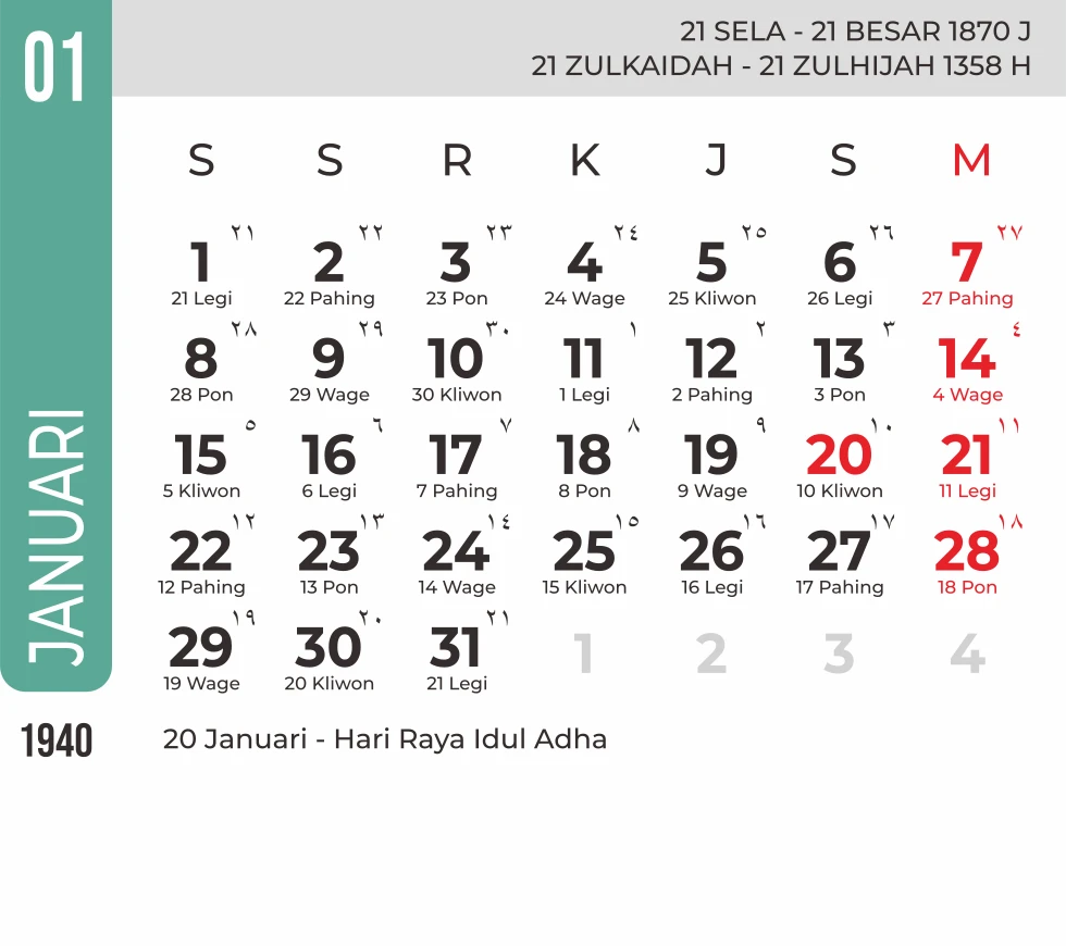 template-7 - Januari 1940